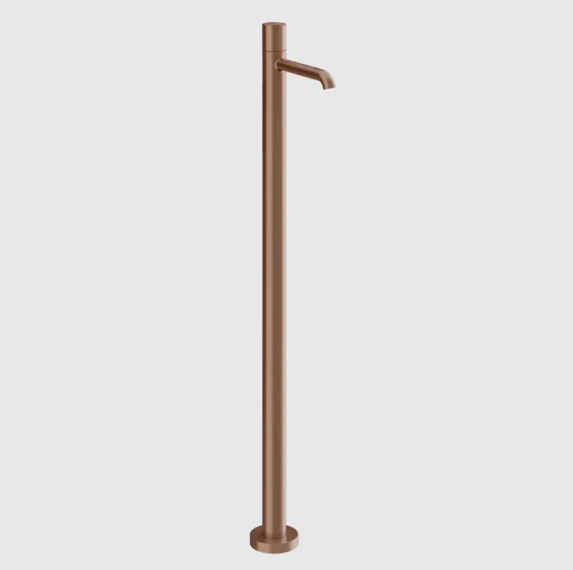 Смеситель для раковины, Gessi, Habito Unito, напольный, цвет-Copper Brushed PVD