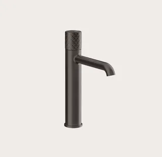 Смеситель для раковины, Gessi, Habito Intreccio, цвет-черный металл брашированный PVD