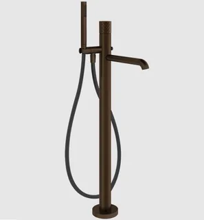 Смеситель для ванны и душа, Gessi, Habito Intreccio, напольный, цвет-Dark Bronze