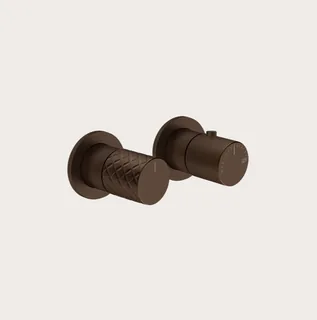 Смеситель для душа, Gessi, Habito Intreccio, на 2 потребителя, настенный встраиваемый, цвет-бронза темная