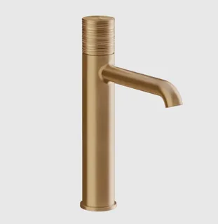 Смеситель для раковины, Gessi, Habito Trame, цвет-Warm Bronze Brushed PVD