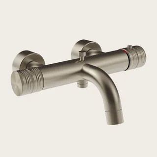 Смеситель для ванны и душа, Gessi, Habito Trame, цвет-Finox Brushed Nickel