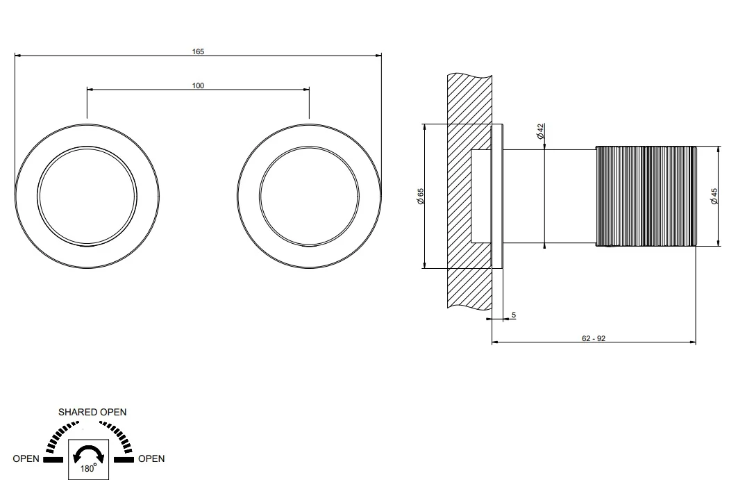 Смеситель для душа, Gessi, Habito Bath-Shower, TRAME, цвет-Finox Brushed Nickel