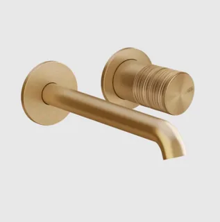 Смеситель для раковины, Gessi, Habito Trame, цвет-Warm Bronze Brushed PVD