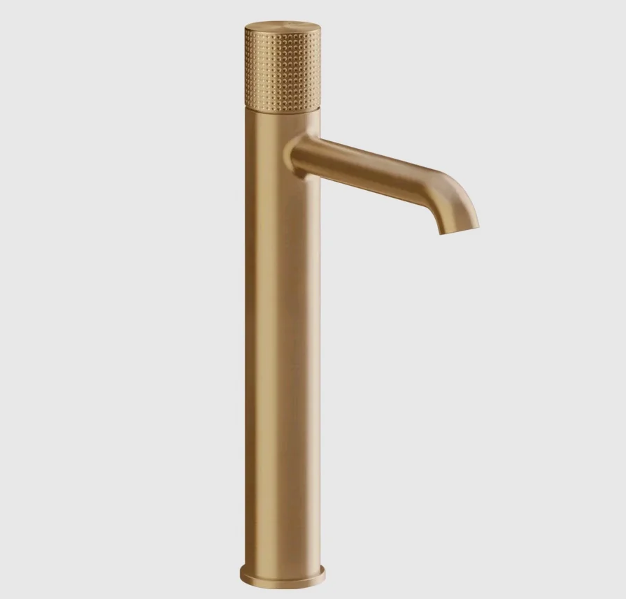 Смеситель для раковины, Gessi, Habito Cesello, цвет-Warm Bronze Brushed PVD
