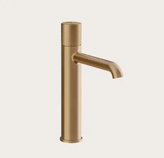 Смеситель для раковины, Gessi, Habito Cesello, цвет-Warm Bronze Brushed PVD