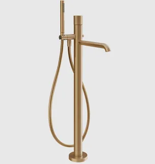 Смеситель для ванны и душа, Gessi, Habito Cesello, напольный, цвет-Warm Bronze Brushed PVD — иконка