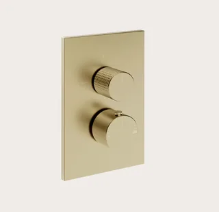 Смеситель для душа, Gessi, Habito Cesello, на 2 потребителя, цвет-Brushed Brass PVD — иконка