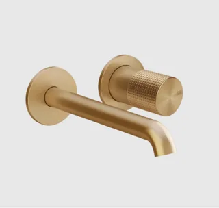 Смеситель для раковины, Gessi, Habito Cesello, цвет-Warm Bronze Brushed PVD
