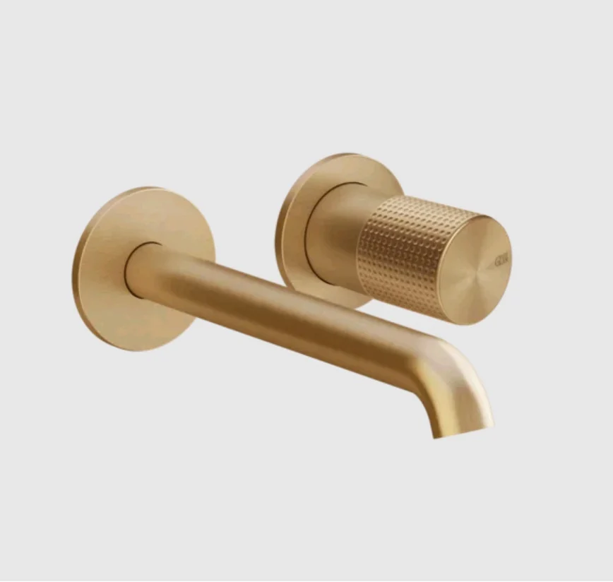 Смеситель для раковины, Gessi, Habito Cesello, цвет-Warm Bronze Brushed PVD