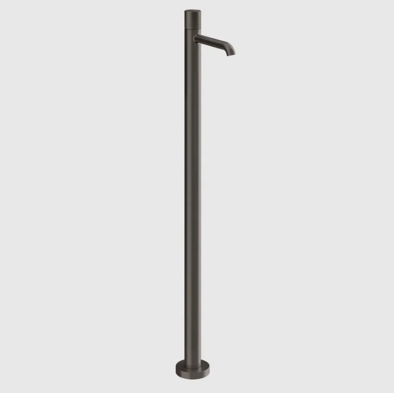 Смеситель для ванны, Gessi, Habito Cesello, напольный, цвет-Black Metal Brushed PVD