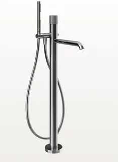 Смеситель для ванны и душа, Gessi, Habito Rigato, напольный, цвет-хром