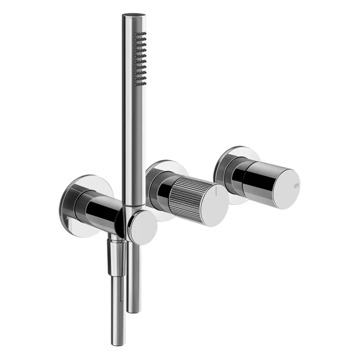 Смеситель для душа, Gessi, Habito Rigato, на 2 потребителя, цвет-хром