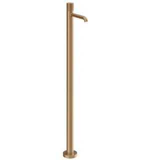 Смеситель для ванны, Gessi, Habito Rigato, напольный, цвет-Warm Bronze Brushed PVD