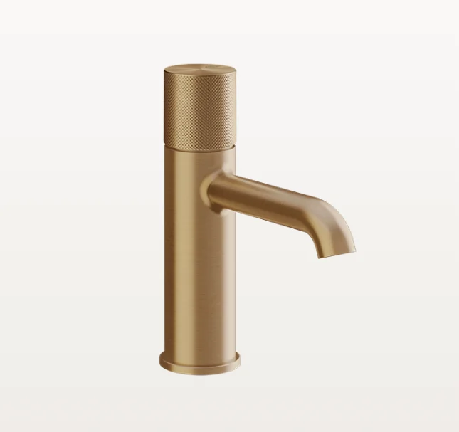 Смеситель для раковины, Gessi, Habito Diamantato, цвет-Warm Bronze Brushed PVD