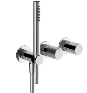 Смеситель для душа, Gessi, Habito Diamantato, на 2 потребителя, цвет-хром