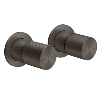 Смеситель для душа, Gessi, Habito Diamantato, на 2 потребителя, цвет-Black Metal Brushed PVD