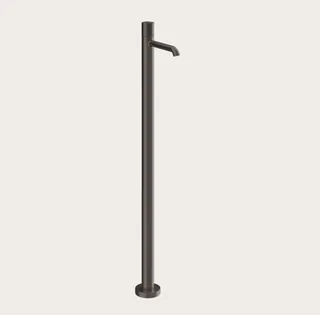Смеситель для раковины, Gessi, Habito Diamantato, напольный, цвет-черный металл брашированный PVD