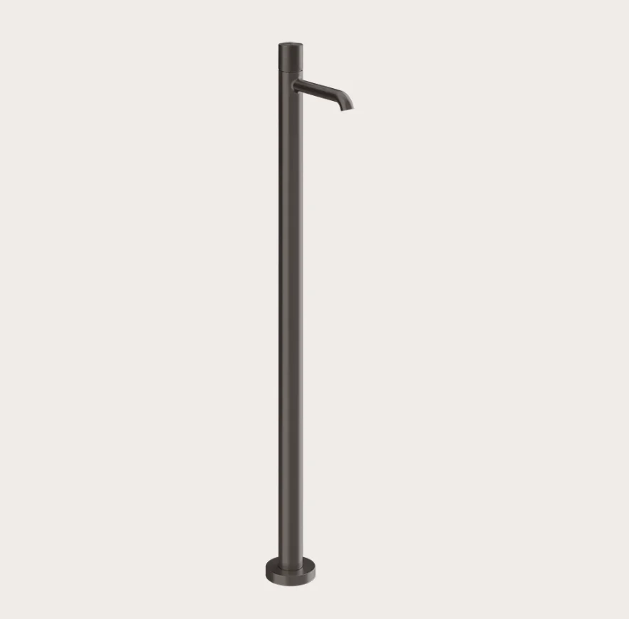 Смеситель для раковины, Gessi, Habito Diamantato, напольный, цвет-черный металл брашированный PVD