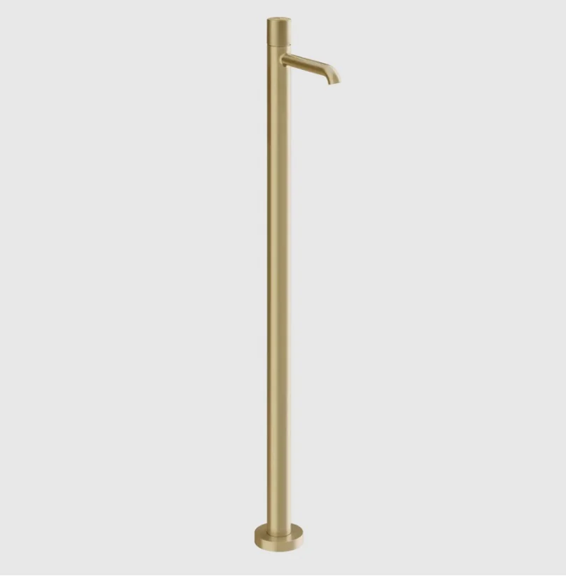 Смеситель для раковины, Gessi, Habito Diamantato, напольный, цвет-Brushed Brass PVD