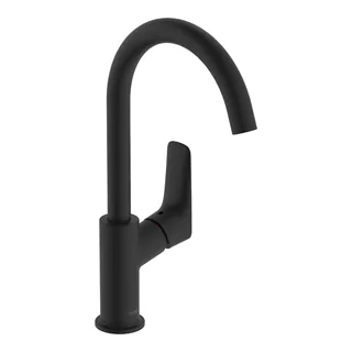 Смеситель для раковины, Hansgrohe, Logis, цвет-черный матовый — иконка