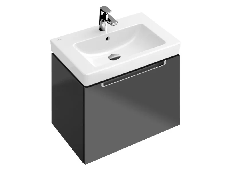 Раковина, Villeroy&Boch, Subway 2.0, шг 600*470, отверстия для смесителя-1 сквозное, 2 промаркированных, CeramicPlus, цвет-альпийский белый