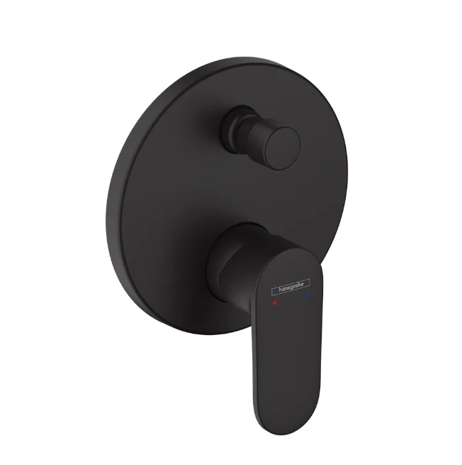 Смеситель для душа, Hansgrohe, Vernis Blend, на 2 потребителя, настенный встраиваемый, цвет-черный матовый