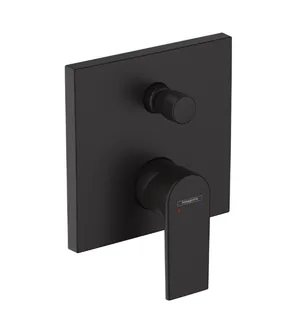 Смеситель для душа, Hansgrohe, Vernis Shape, на 2 потребителя, настенный встраиваемый, цвет-черный матовый