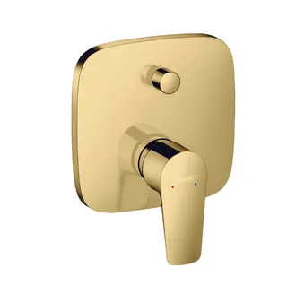 Смеситель для душа, Hansgrohe, Talis E, на 2 потребителя, настенный встраиваемый, цвет-полированное золото