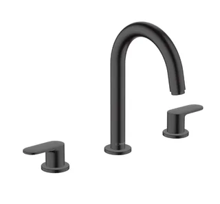 Смеситель для раковины, Hansgrohe, Vernis Blend, на раковину/столешницу, цвет-черный матовый