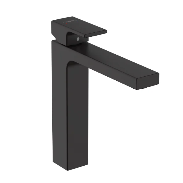 Смеситель для раковины, Hansgrohe, Vernis Shape, на раковину/столешницу, цвет-черный матовый