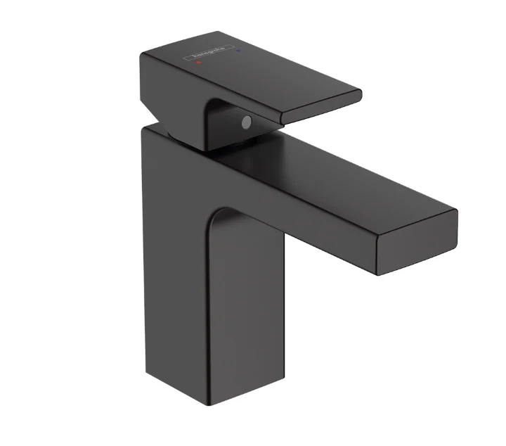 Смеситель для раковины, Hansgrohe, Vernis Shape, на раковину/столешницу, цвет-черный матовый