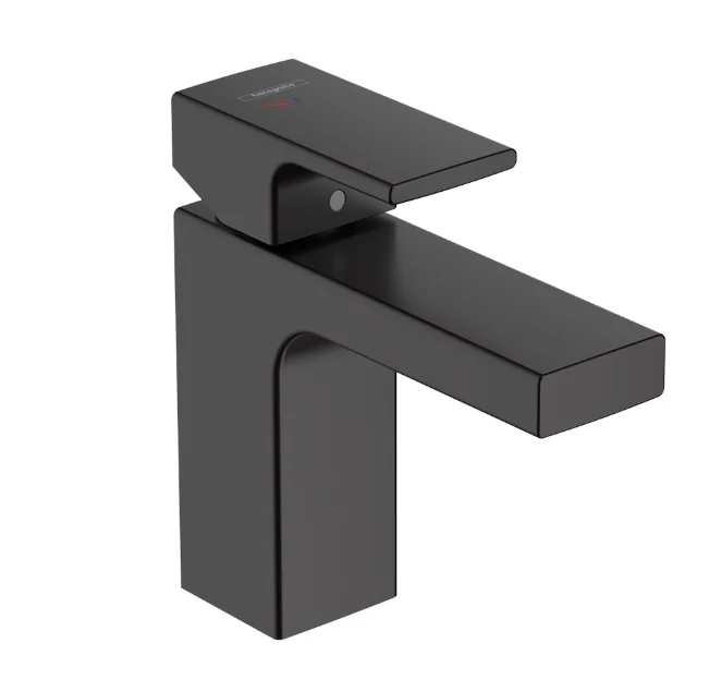 Смеситель для раковины, Hansgrohe, Vernis Shape, на раковину/столешницу, цвет-черный матовый