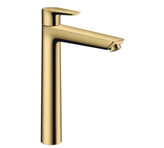 Смеситель для раковины, Hansgrohe, Talis E, цвет-полированное золото
