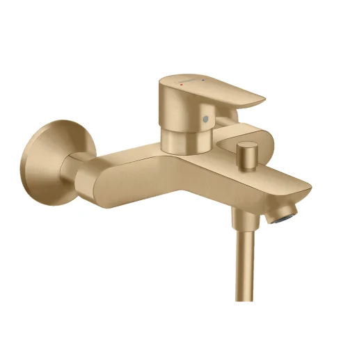 Смеситель для ванны и душа, Hansgrohe, Talis E, цвет-шлифованная бронза