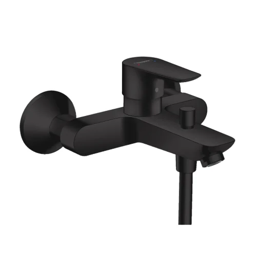 Смеситель для ванны и душа, Hansgrohe, Talis E, цвет-черный матовый