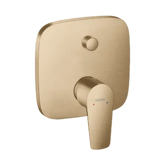 Смеситель для душа, Hansgrohe, Talis E, на 2 потребителя, настенный встраиваемый, цвет-шлифованная бронза