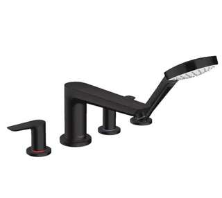 Смеситель для ванны и душа, Hansgrohe, Talis E, цвет-черный матовый