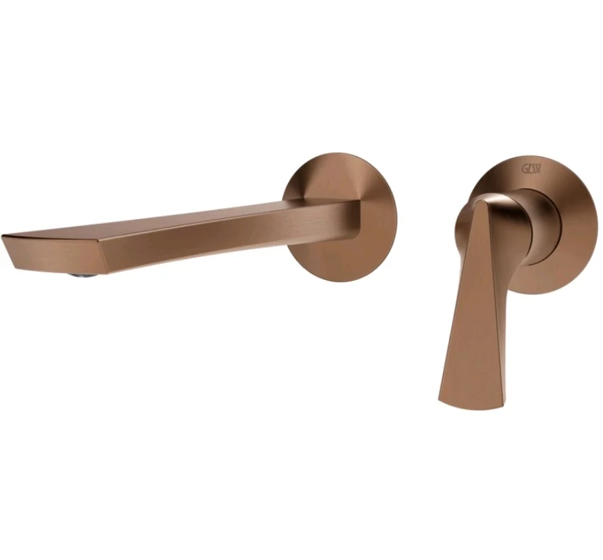 Смеситель для раковины, Gessi, Ventaglio, цвет-Copper Brushed PVD