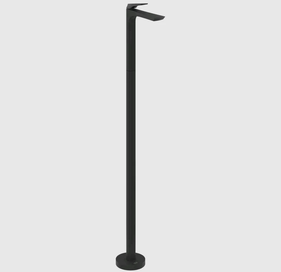 Смеситель для раковины, Gessi, Ventaglio, напольный, цвет-черный матовый