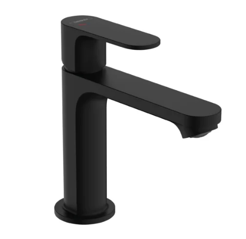 Смеситель для раковины, Hansgrohe, Rebris S, CoolStart, цвет-черный матовый