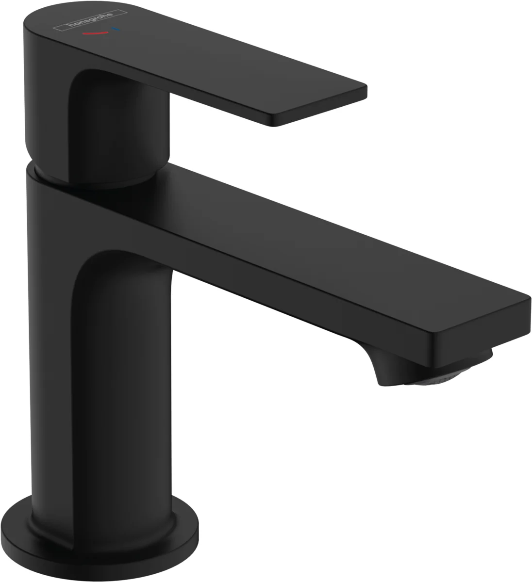 Смеситель для раковины, Hansgrohe, Rebris E, CoolStart EcoSmart+, цвет-черный матовый