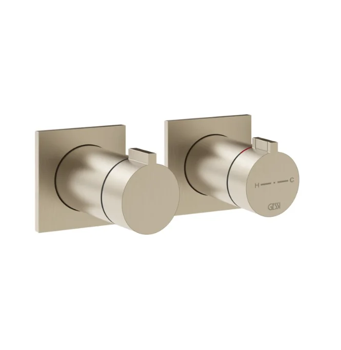 Смеситель для душа, Gessi, Inverso Rigato, на 1 потребитель, цвет-Finox Brushed Nickel