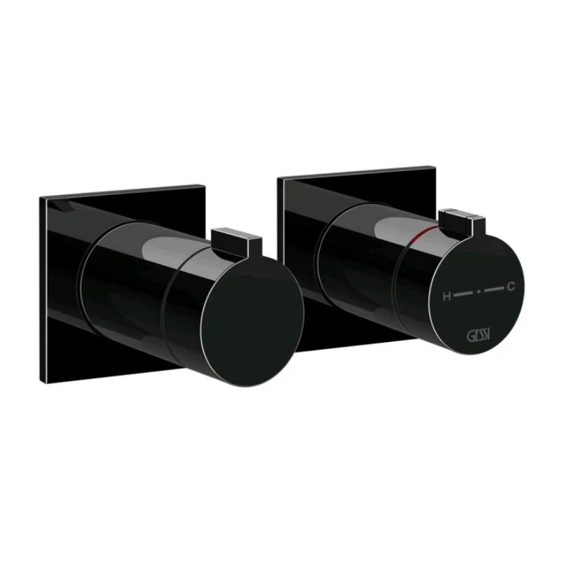 Смеситель для душа, Gessi, Inverso Bath&Shower, на 3 потребителя, цвет-Black Metal PVD