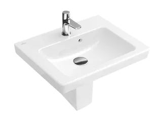 Раковина, Villeroy&Boch, Subway 2.0, шг 450*370, отверстия для смесителя-1, цвет-альпийский белый