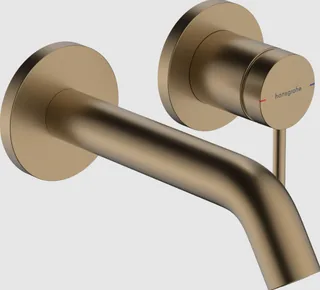 Смеситель для раковины, Hansgrohe, Tecturis S, цвет-шлифованная бронза