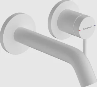 Смеситель для раковины, Hansgrohe, Tecturis S, цвет-белый матовый