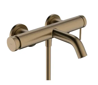 Смеситель для ванны и душа, Hansgrohe, Tecturis S, настенный, цвет-шлифованная бронза