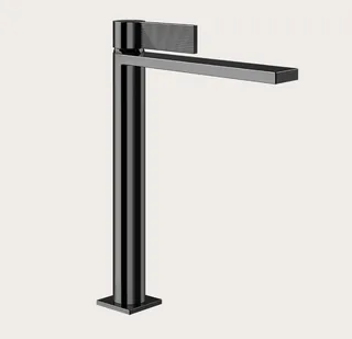 Смеситель для раковины, Gessi, Inverco Rigato, цвет-Black Metal PVD