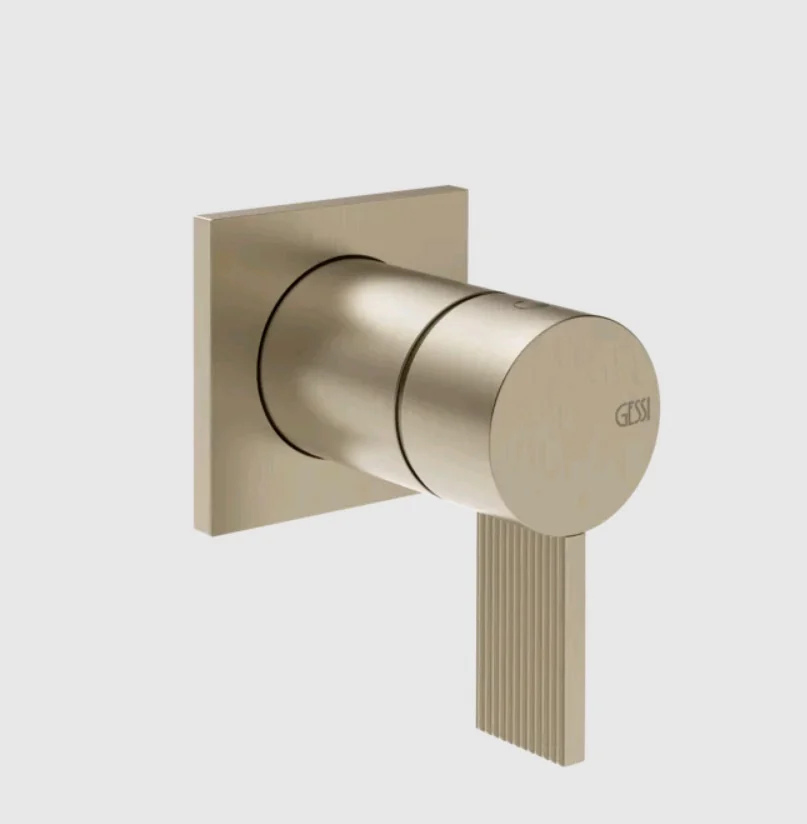 Смеситель для душа, Gessi, Inverso Rigato, на 1 потребитель, цвет-Finox Brushed Nickel
